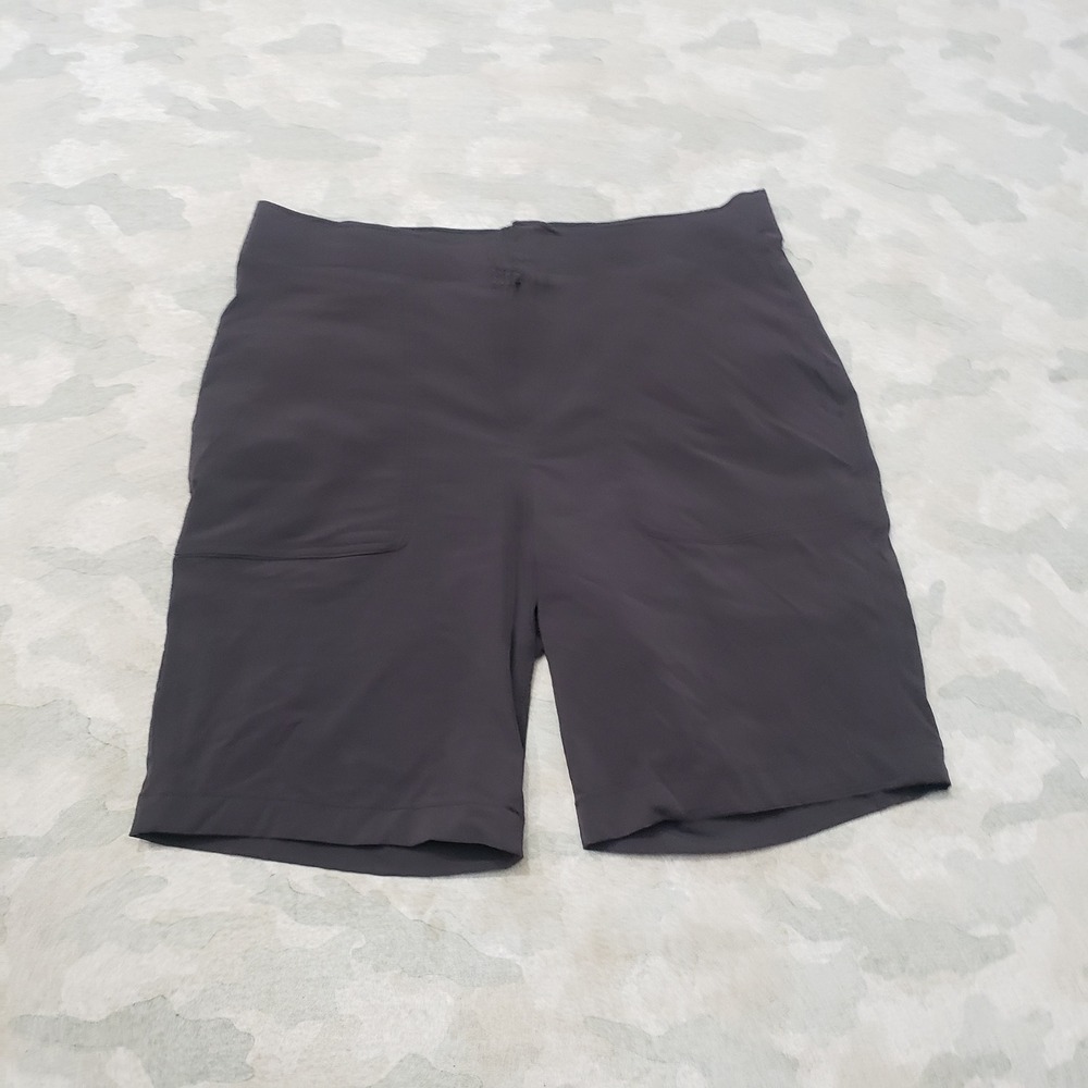 Eddie Bauer Guide Shorts Women 10 Gray Stretch Hiking Outdoor Pockets Travel